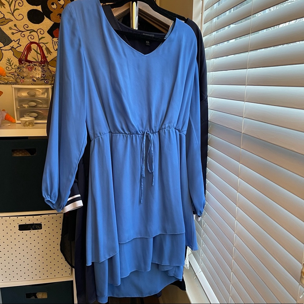 Loralette blue long sleeve dress